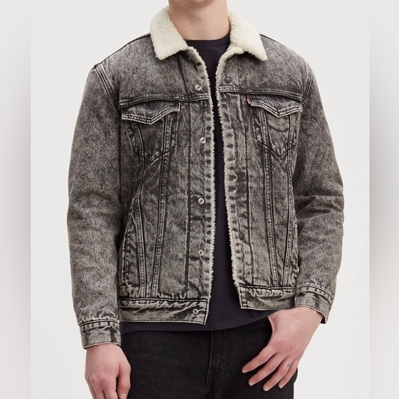 Levi’s Premium men Sherpa trucker jacket vintage style NWOT - Picture 1 of 7